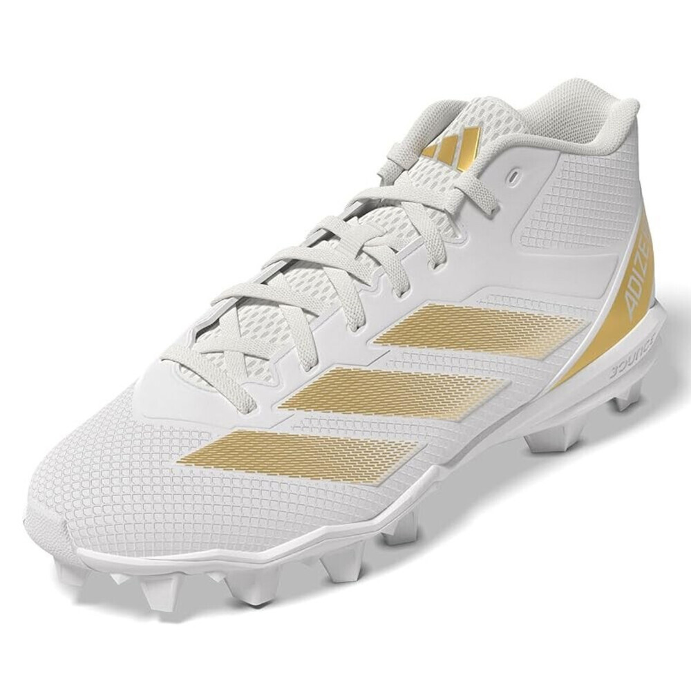 Adidas Adizero Impact.2 IF5106 Mens 12 White Gold Molded Football Cleats RHS6681